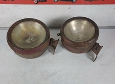 Vintage 1920s Overland Monogram Full Headlights Set With Lens