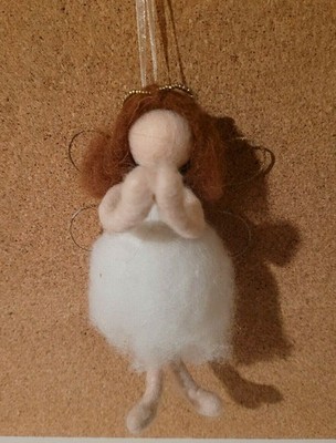 NEW Felted Wool ANGEL ORNAMENT 6'' CHRISTMAS HOLIDAY