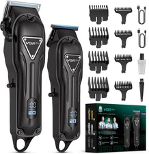 Electric Hair Clippers for Men, Cordless Clipper and Trimmer Set, Clippers for H
