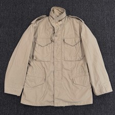 Alpha Industries Cold Weather Men's Field Coat Jacket Small Reg Khaki Canvas USA