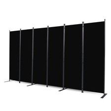 Room Divider, 6 Panel Folding Privacy Screens with Wider Support Feet, 6 Ft P...