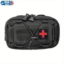 Black Molle Tactical Waist Pouch Compact EDC Utility Bag