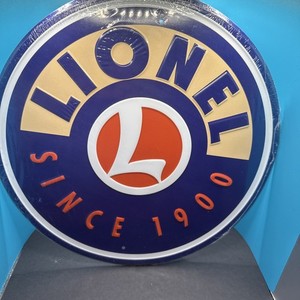 Lionel Since 1900 11" Diameter Embossed Metal Licensed Logo Sign Made In USA