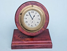 Edwardian car dashboard clock by Octo. Swiss 8 day movement, bezel wound, brass