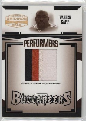 2005 Donruss Gridiron Gear Performers Jersey Number /100 Warren Sapp HOF 6m7