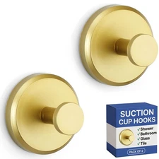 Suction Cup Hooks for Shower, Bathroom, Kitchen, Glass Door, Mirror, Tile – L...