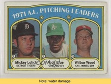 1972 Topps League Leaders Mickey Lolich Vida Blue Wilbur Wood #94 READ 2u3