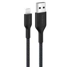 Belkin BoostCharge Pro Braided Lightning to USB-A Cable (2M) - Black (CAA020FQ2M