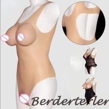 Crossdresser Silicone Breast Forms Full Bodysuit Transgender Fake Vagina