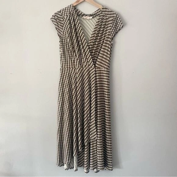 Abito avvolgente Tory Burch Kelsey misto seta asimmetrico S