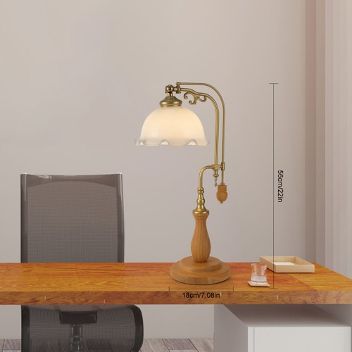 Modern Bedside Lamp Stained Glass Flower Table Reading Lamps Nightstand Desk - Picture 2 of 21