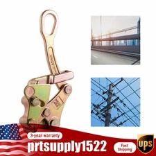 3T Wire Grip Cable Gripper Puller Steel Rope Jaw Pulling Tool 6600Lb Cable Clamp