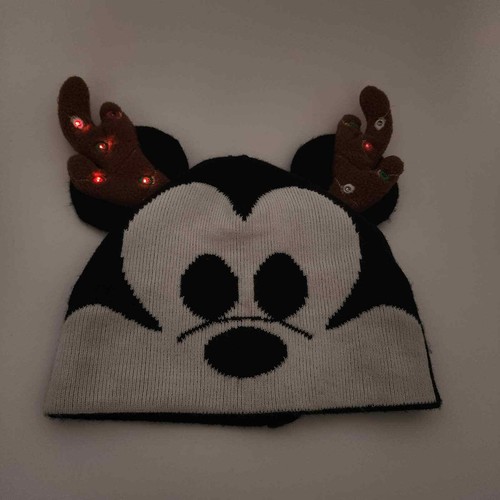 Disney Mickey Mouse Beanie W/ Light up Antlers - Picture 4 of 10