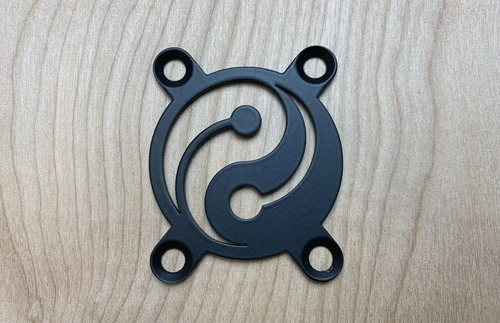 YIN YANG Neck Plate for your Guitar or Bass - Industrial Black
