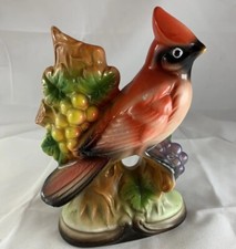 Brinn’s Ceramic Cardinal Figurine Pittsburgh Bird Vintage Japan MCM Mid Century