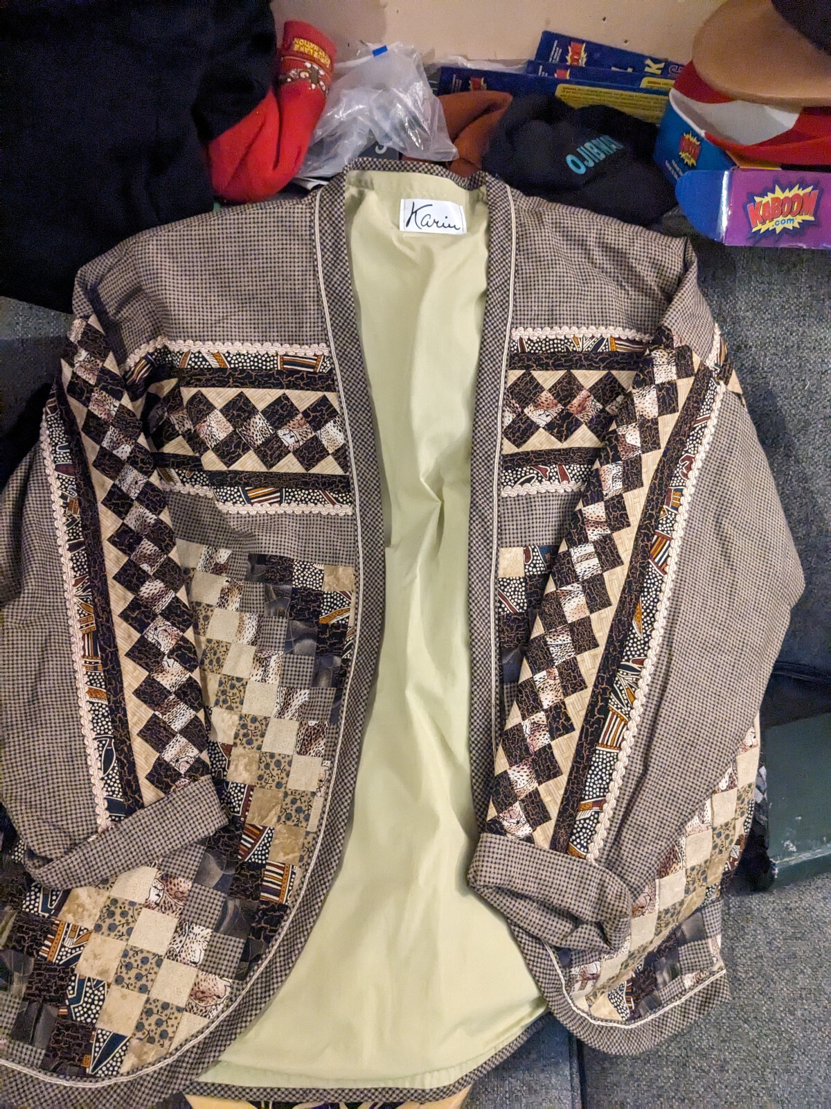 Vintage Quilted Patchwork Bomber Jacket Women’s –… - image 8