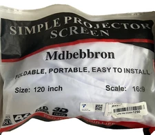 Simple Projector Screen  ~ Scale: 16:9, Size 120 Inches Full HD,4K,3D, HD READY