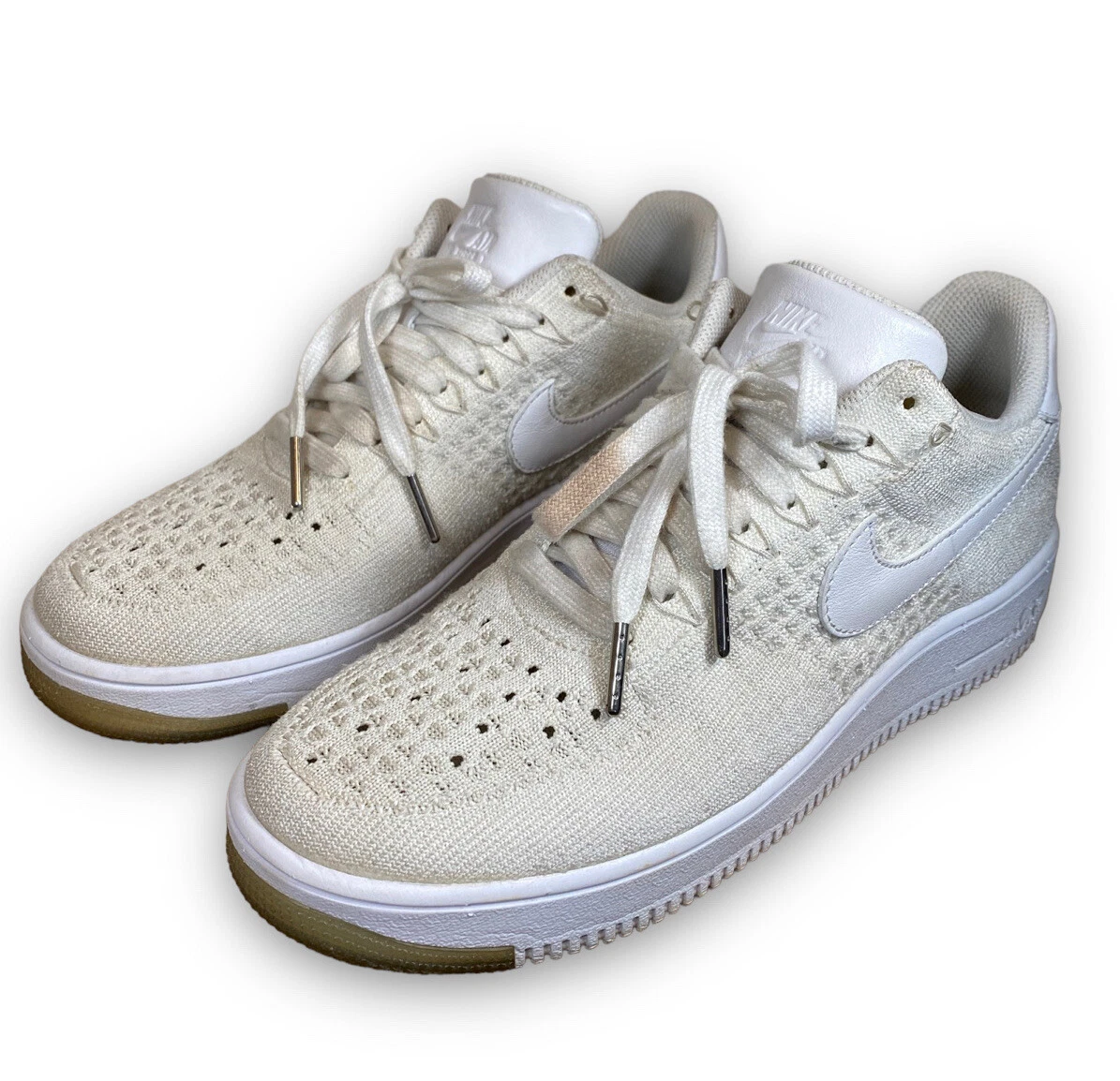 Ice white rope lace af1's