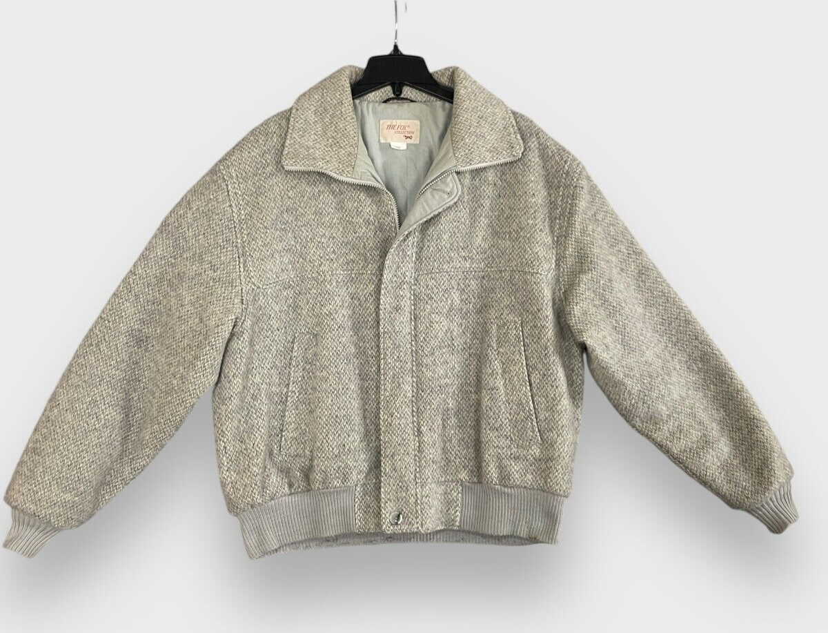 Vintage 60s 70s THE FOX COLLECTION Wool Bomber Jacket LARGE Vintage 60s 70s THE FOX COLLECTION Wool Bomber Jacket LARGE