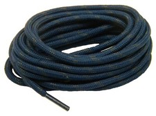 2 Pair Pack Heavy Duty 3/16 thick Navy w/ Black boot shoelaces made with Kevlar