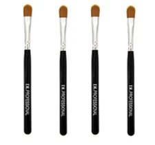 4 Brushes DL - C100 French Manicure Pedicure Clean-up Brush NEW FREE SHIPPING