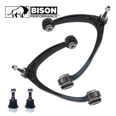 Bison Performance 4pc Front Upper Control Arm Lower Ball Joint Kit For Chevy GMC
