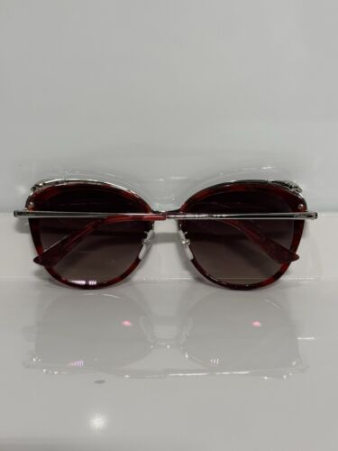 Cartier CT0150SA 300 Red Havana Silver Metal Woman’s Sunglasses 58mm - Picture 4 of 7