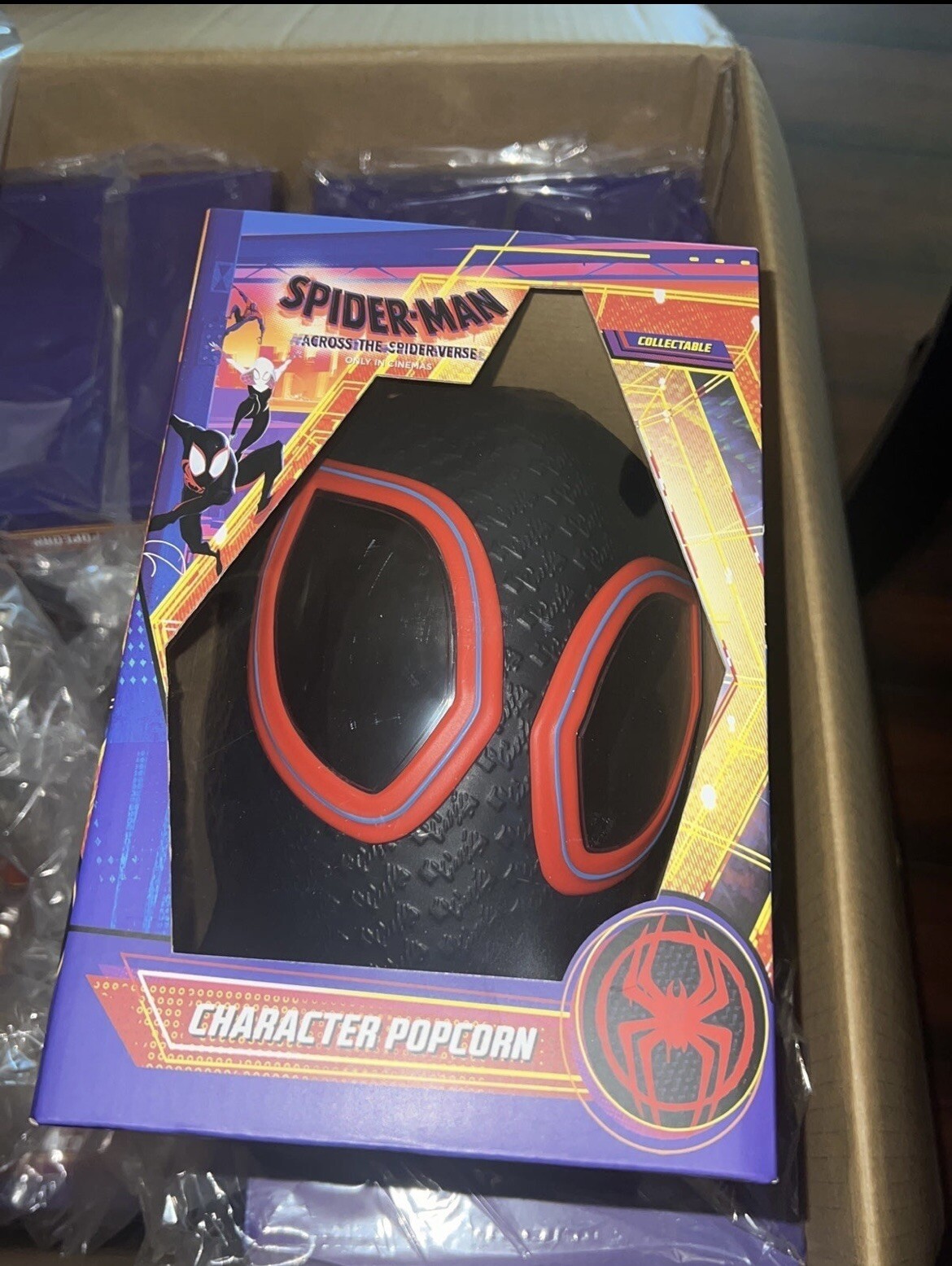 Spider Man Across the SpiderVerse Popcorn Bucket Miles Morales AMC