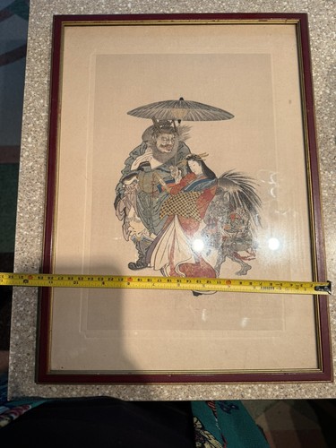 Set Of 2 japanese woodblock prints framed Furuyama Moroma & Kyosai Kawanabe - Picture 9 of 13