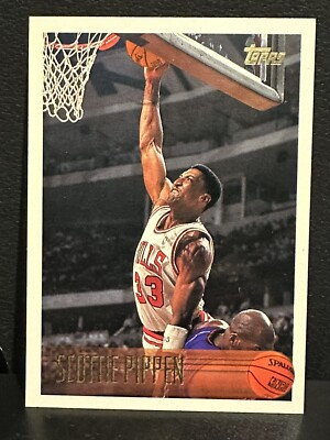1996 Topps Scottie Pippen #33 Chicago Bulls HOF Slam Dunk 1996 Topps Scottie Pippen #33 Chicago Bulls HOF Slam Dunk