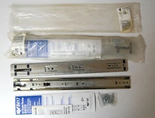 Two Pair Knape & Vogt KV8417 Self Closing Ball Bearing 16" Drawer Slides NEW!