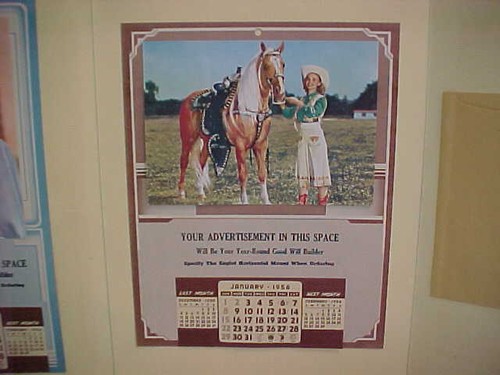 ART CALENDAR SAMPLE DISPLAY FOR 1956 BY THE EAGLE LINE ECONOMICAL EAGLET,GETTIER - Picture 5 of 12