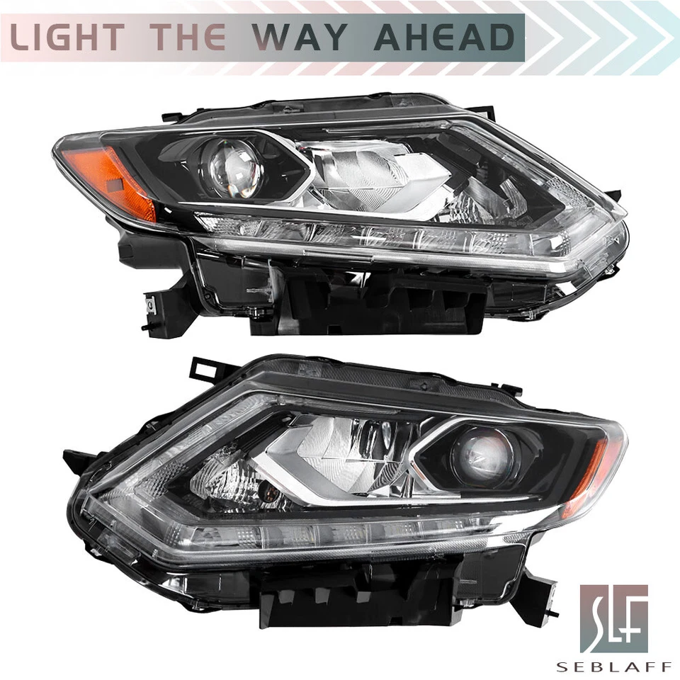 Faros LED de alta configuración cromados izquierda+derecha para Nissan Rogue 2014-2016 Foto 2 de 4