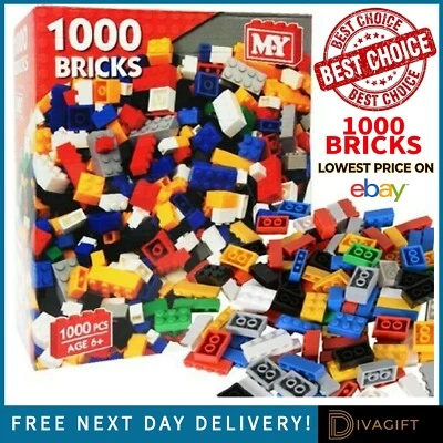 BUILDING BLOCKS FOR CHILDREN KIDS DIY CREATIVE BRICKS EDUCATIONAL TOY 1000PCS