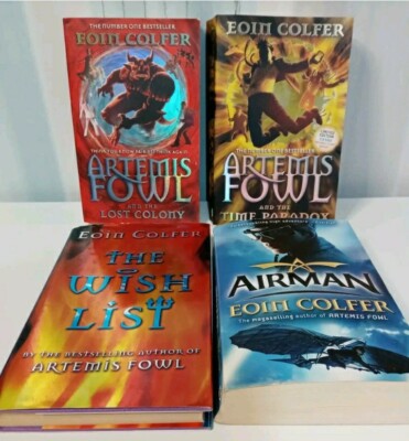 4x book bundle The Wish List. Airman. Lost colony. Time paradox Eoin Colfer