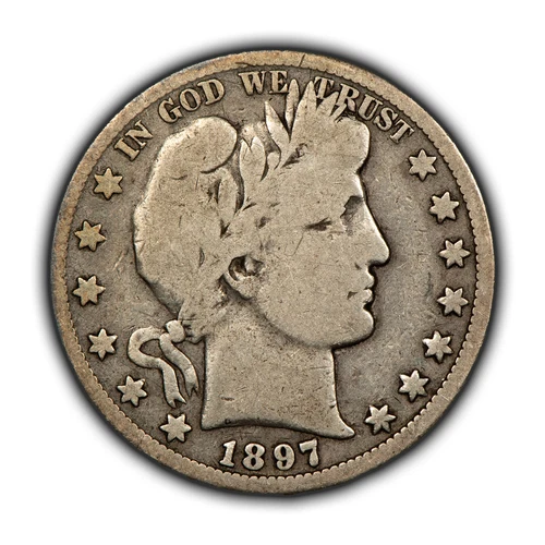 1897-O 50c Barber Silver Half Dollar - Original VG Key Date - SKU-H2981