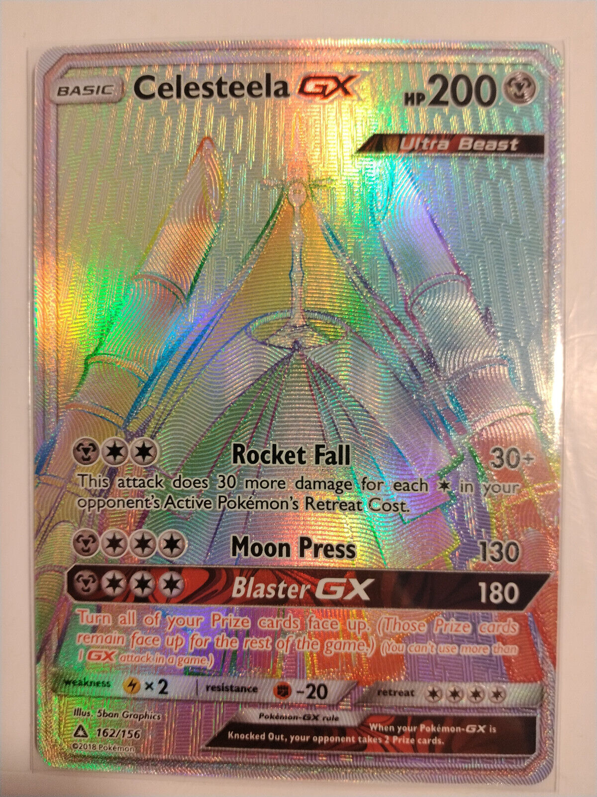 Card Celesteela-GX 144/156 da coleção Ultra Prism