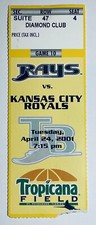 MLB 2001 04/24 Kansas City Royals at Tampa Bay Diamond Club Ticket-GregVaughn HR