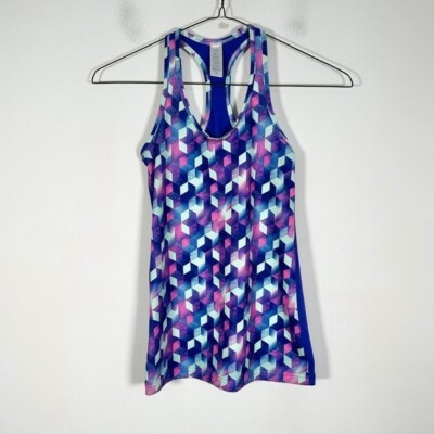Ivivva Lululemon Athletica Girl's Size 12 Geometric Print Keep Ur Cool Tank Top