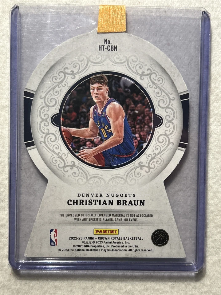 2022-23 Panini Crown Royale Christian Braun RC Heirs To The Throne Patch #HT-CBN - Image 2 of 2