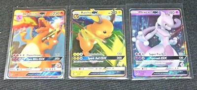 3) Pokemon Hidden Fates Mewtwo 31+ Raichu 20+ Charizard 9/68