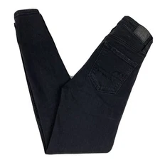 American Eagle Super Hi-Rise Jegging Women's 0 Short Super Stretch X Black