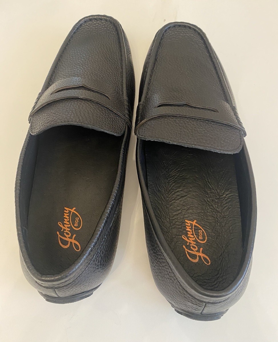 Johnny Bigg Warren Leather Driver Moccasins Black Shoes size  display picture 2