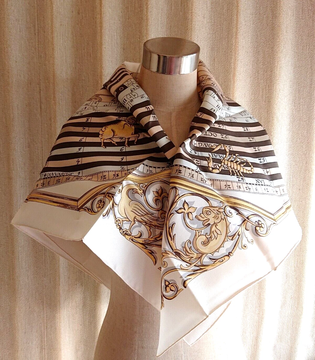 HERMES Scarf Carre 90 Silk 100%