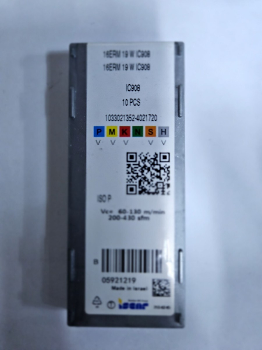ISCAR 16ERM 19W IC908 carbide inserts 10pcs | eBay ISCAR 16ERM 19W IC908 carbide inserts 10pcs | eBay