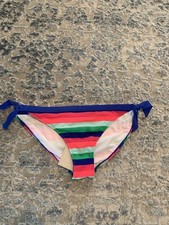 New BODEN Multi Stripes Side Tie Bikini Bottoms Sz 12 SC6001