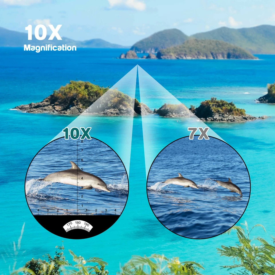 10X50 Powerful Marine Binoculars Military Level With Rangefinder Compass - Image 3 of 4