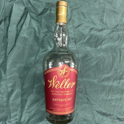 Weller Antique 107 -Empty- Bourbon Bottle *Red Label*