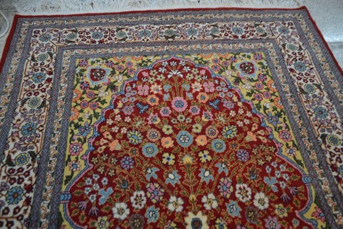 Red Turkish Oriental Hereke Rug - Picture 4 of 7