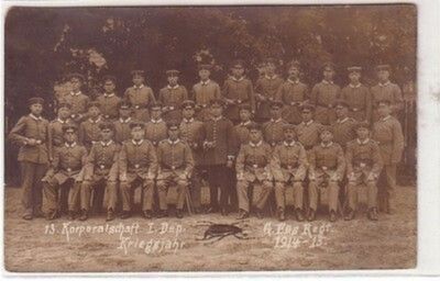 59186 Foto Ak 13. Korporalschaft I. Dep.G. Füs. Regt. Kriegsjahr 1914-15